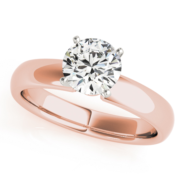 Daisy Natural Rose Gold 4 Prong Solitaire Diamond Ring